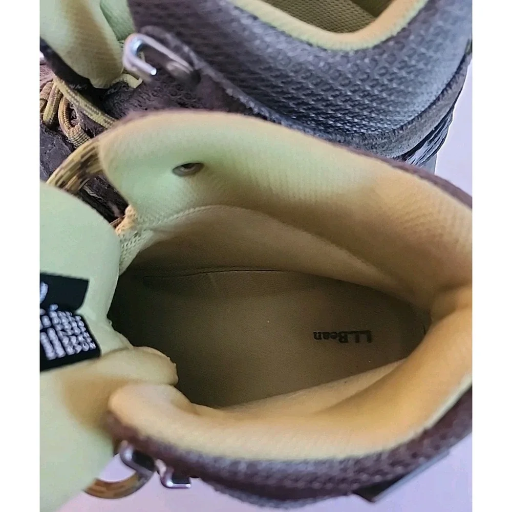 LL Bean Boots Trail Hiker Waterproof Suede Outdoor Utility Green Gray Kids Sz 4‎